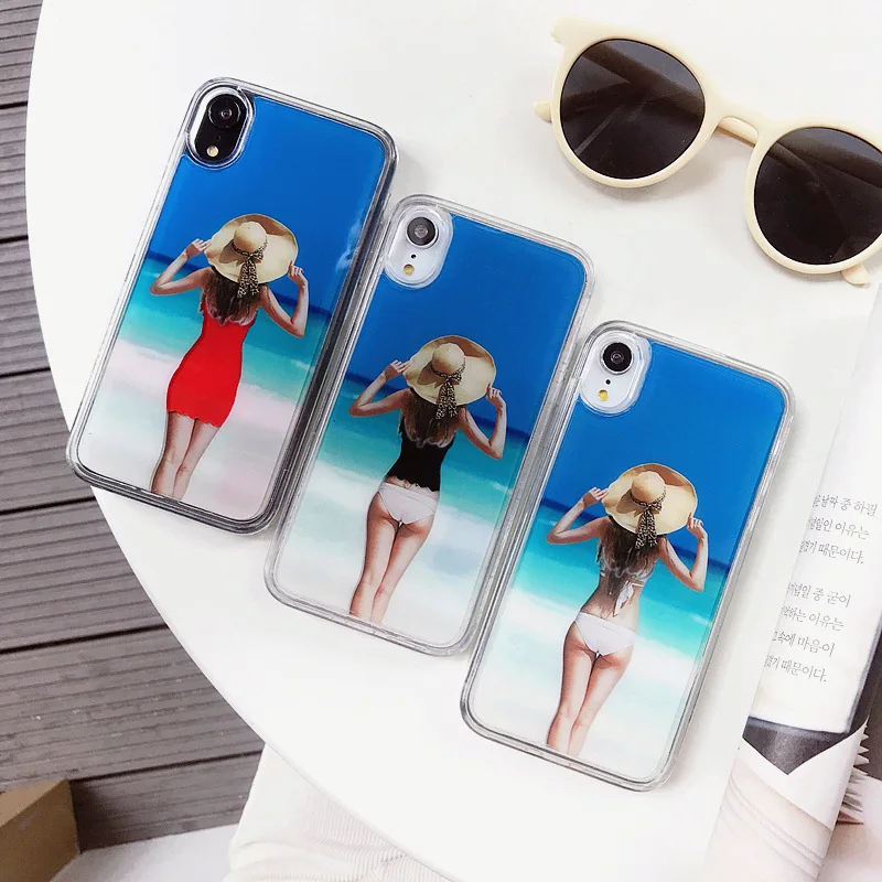 

Quicksand Case For iPhone XS Max XR X 7 7Plus 8 8Plus 6 6s 6Plus Dynamic Liquid Hard PC Case Cover For iPhone X XR XS Capa girl