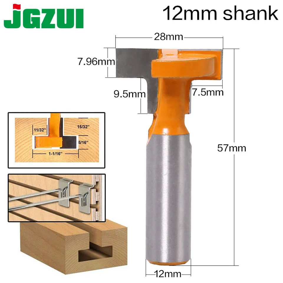 1 шт. Высокое качество Т-образный слот и Т-образная дорожка долбежные фрезы-12 мм хвостовик для долото для дерева резак цена