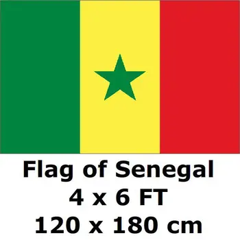 

Senegal Flag 120 x 180 cm 100D Polyester Large Big Senegalese Flags And Banners National Flag Country Banner