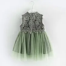 MUQGEW/модные детские зеленые платья для маленьких девочек; детская одежда для маленьких девочек; Cheongsam; кружевное праздничное платье принцессы
