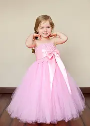 Ручной работы платье 2019 платье для девочек Новинка Бесплатная доставка Для От 2 до 11 лет с цветочным рисунком и бантом для девочек принцессы