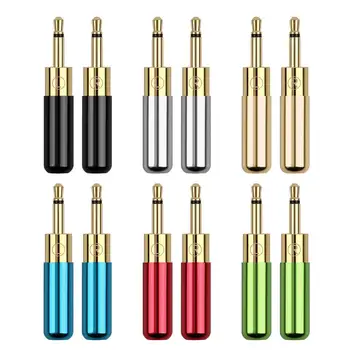 

QYFANG 2.5mm Earphone Plug Mini Audio Jack Gold Plated Copper Solder Wire Connector Mono Headset Adapter For HD700 HE400i HE1000