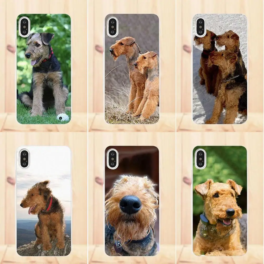 

Airedale Terrier Dog Art Soft Pattern For Apple iPhone 4 4S 5 5C SE 6 6S 7 8 Plus X For LG G3 G4 G5 G6 K4 K7 K8 K10 V10 V20