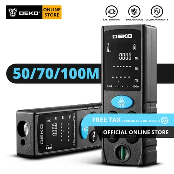 

Original DEKO LRD110 Laser Distance Meter 50M 70M 100M Digital Dual Measure Laser Rangefinder Distance/Area/ Volume/Pythagorean