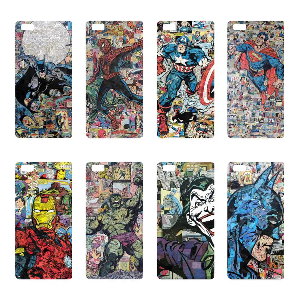 Supperman Hulk Batman Spiderman Captain America Hard PC Cases For Huawei Ascend P7 P8 P9 Lite P9 Plus Hulk Phone Back Covers
