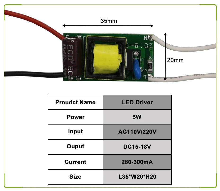 Светодиодный блок питания с регулируемой яркостью 3-24 Вт AC110V 220 В, адаптер питания, светодиодный светильник-трансформатор мА, потолочный светильник