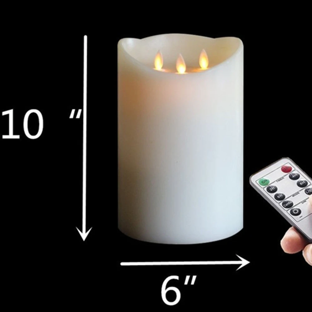 Grosse 3 Docht Flammenlose Saule Led Kerzen Bewegen Docht Fernbedienung Timer Fur Bath Body Works Flame Candle Flameless Candlescandle Remote Aliexpress Große Led Kerzen Mit Fernbedienung