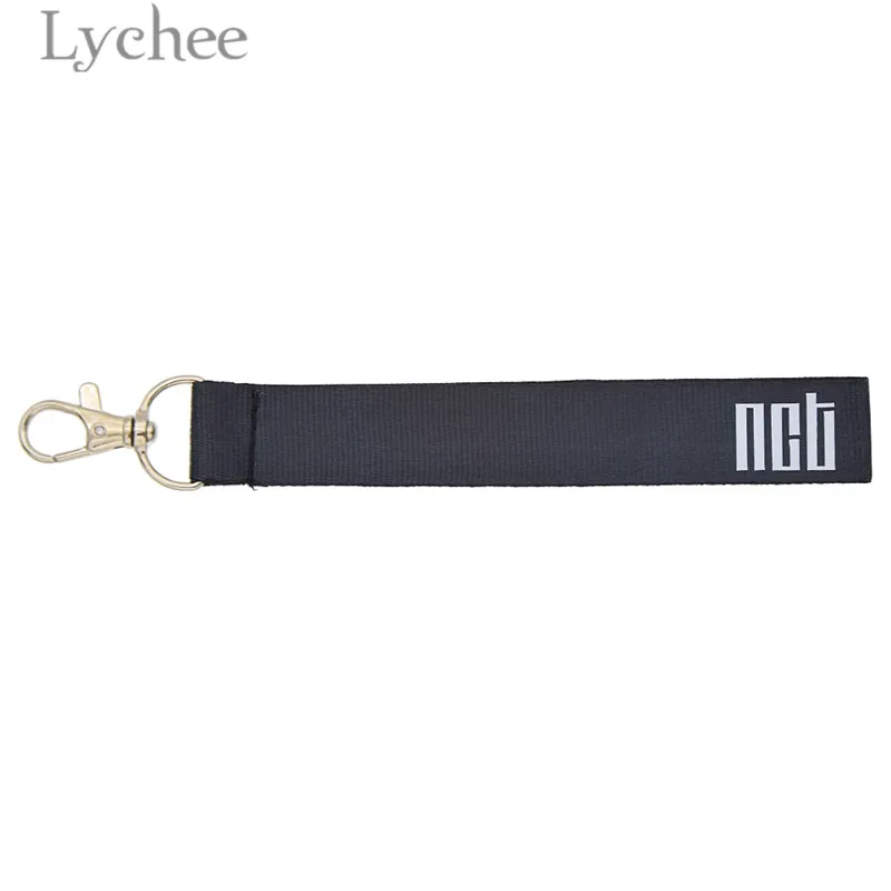 

Lychee Trendy Cotton Cloth NCT Laser Mobile Phone Strap Kpop Star Name Keychains Fashion Backpack Pendants Accessories