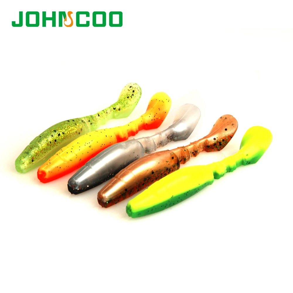 6 шт. мягкие рыболовные приманки JOHNCOO 75mm4.5g волшебные для рыбалки Червячные
