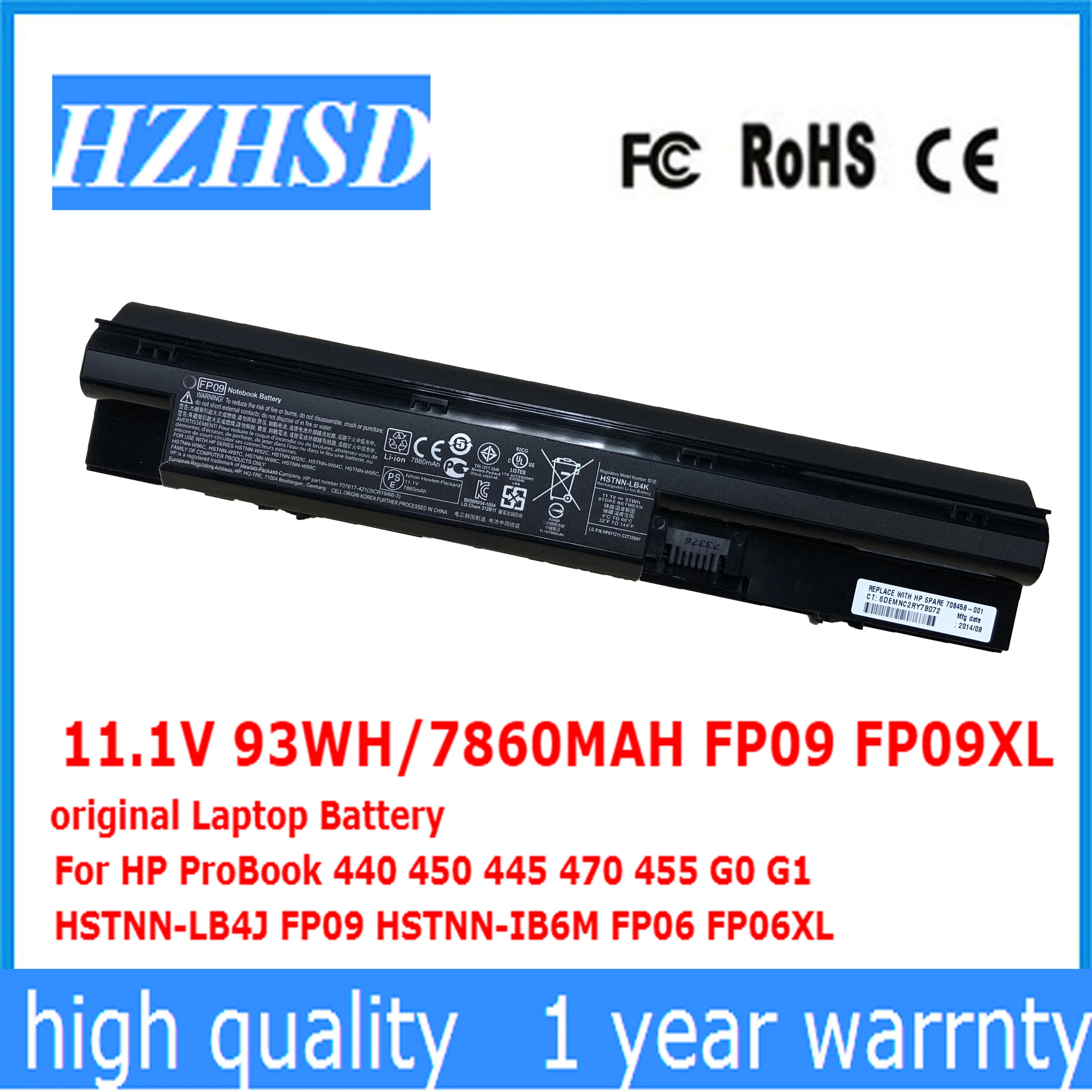 Оригинальный аккумулятор для ноутбука HP ProBook 11 1 7860 440 450 445 G0 G1 HSTNN-LB4J FP06 | Компьютеры