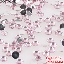 ZOTOONE 3D светильник, Стразы для ногтей из розовой смолы, без горячей фиксации, для одежды, рукоделия, обуви, аппликация, стразы для дизайна ногтей, украшение стразами E