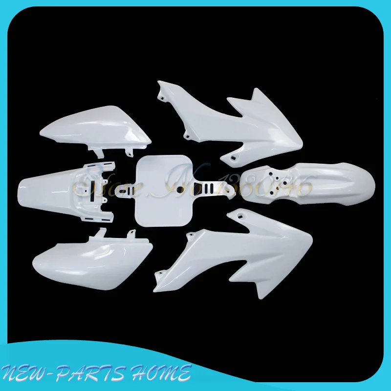 White Plastic Fairing Fender Kits For 50cc 70cc 90cc 110cc 125cc 140cc 150cc 160cc Dirt Pit Bike Honda CRF50 XR50
