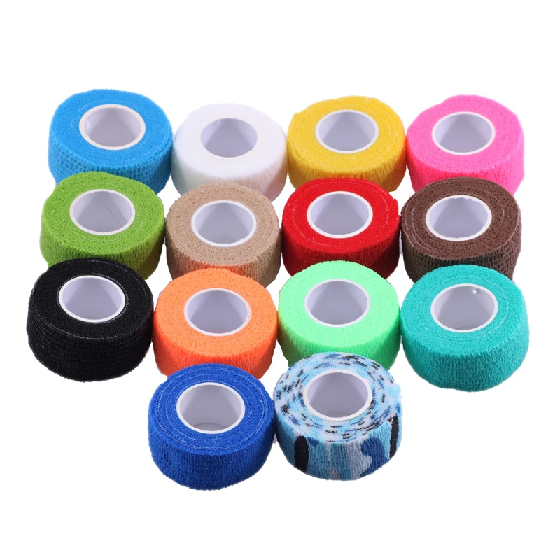 1 Roll Nail Art Protect Tape Flex Wrap Finger Care Self-adhesive Bandage Nail Art Tool Accessories Random Color