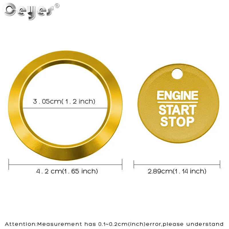 Car Start Engine Button Key Ring for FORD (13)