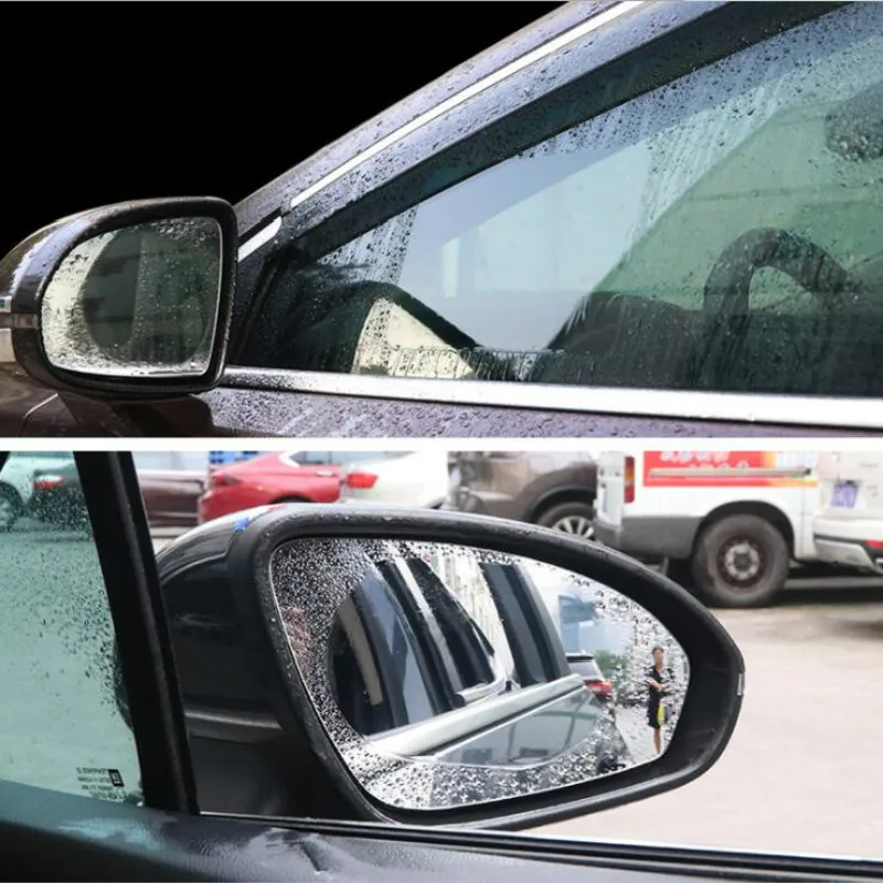 2 шт./компл. боковое окно автомобиля защитная пленка анти-туман мембрана анти-блики Водонепроницаемый непромокаемый автомобильный Стикеры совсем прозрачную пленку