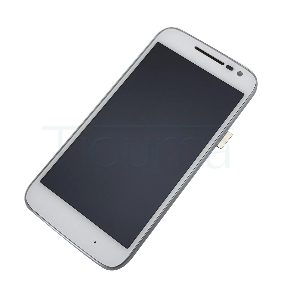 Moto G4 Play LCD Display With Frame white (4)