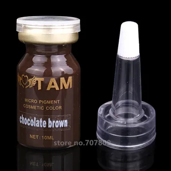 

3 pcs chocolate brown Eyebrow Tattoo ink Permanent Makeup Micro pigment Lasting Long 10ml /Bottle 23 Colors For Choose