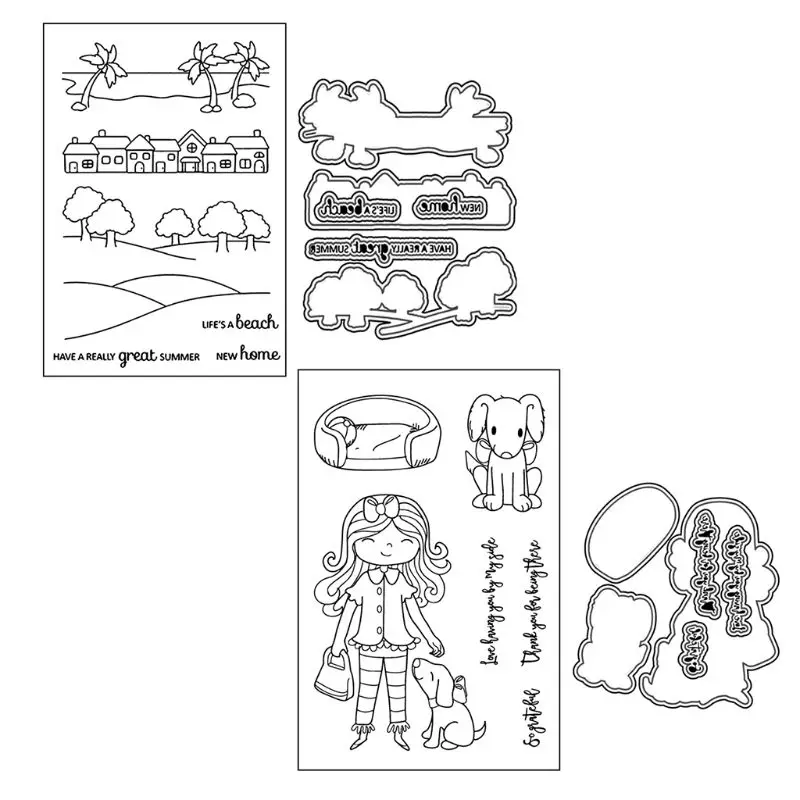 

Great Summer Good Dog DIY Cutting Dies Stencil DIY Scrapbooking Embossing Paper Card Decor