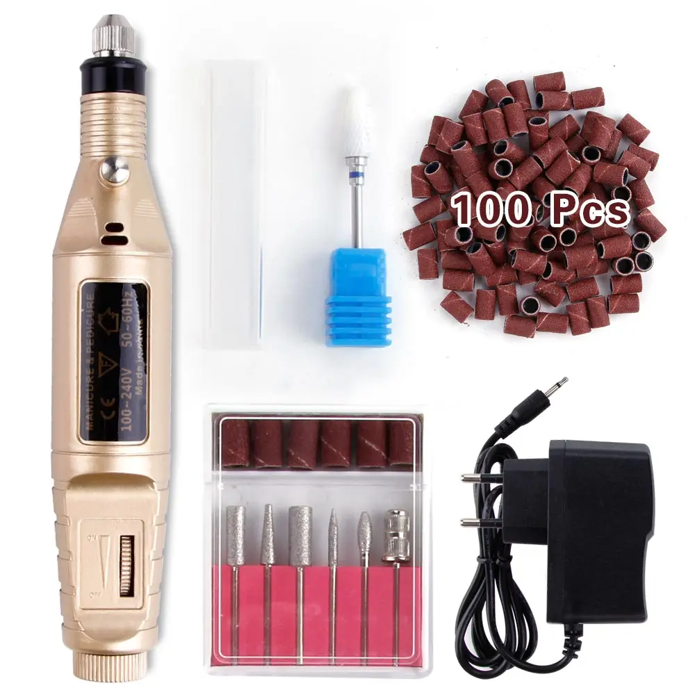 

1set Power Professional Electric Manicure Machine Ceramic Cutter Nail Drill Bits Set Milling Cutters Pedicure Apparatus File