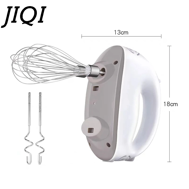 JIQI 5 скоростей ручной электрический пищевой блендер Молочный Крем-тесто миксер двойной венчик для яиц мешалка торт кулинарный процессор ЕС и США