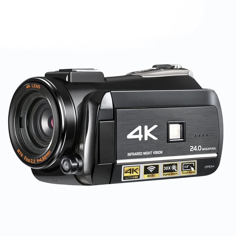 Winait 4K Цифровая видеокамера ночного видения с Wifi и сенсорным дисплеем