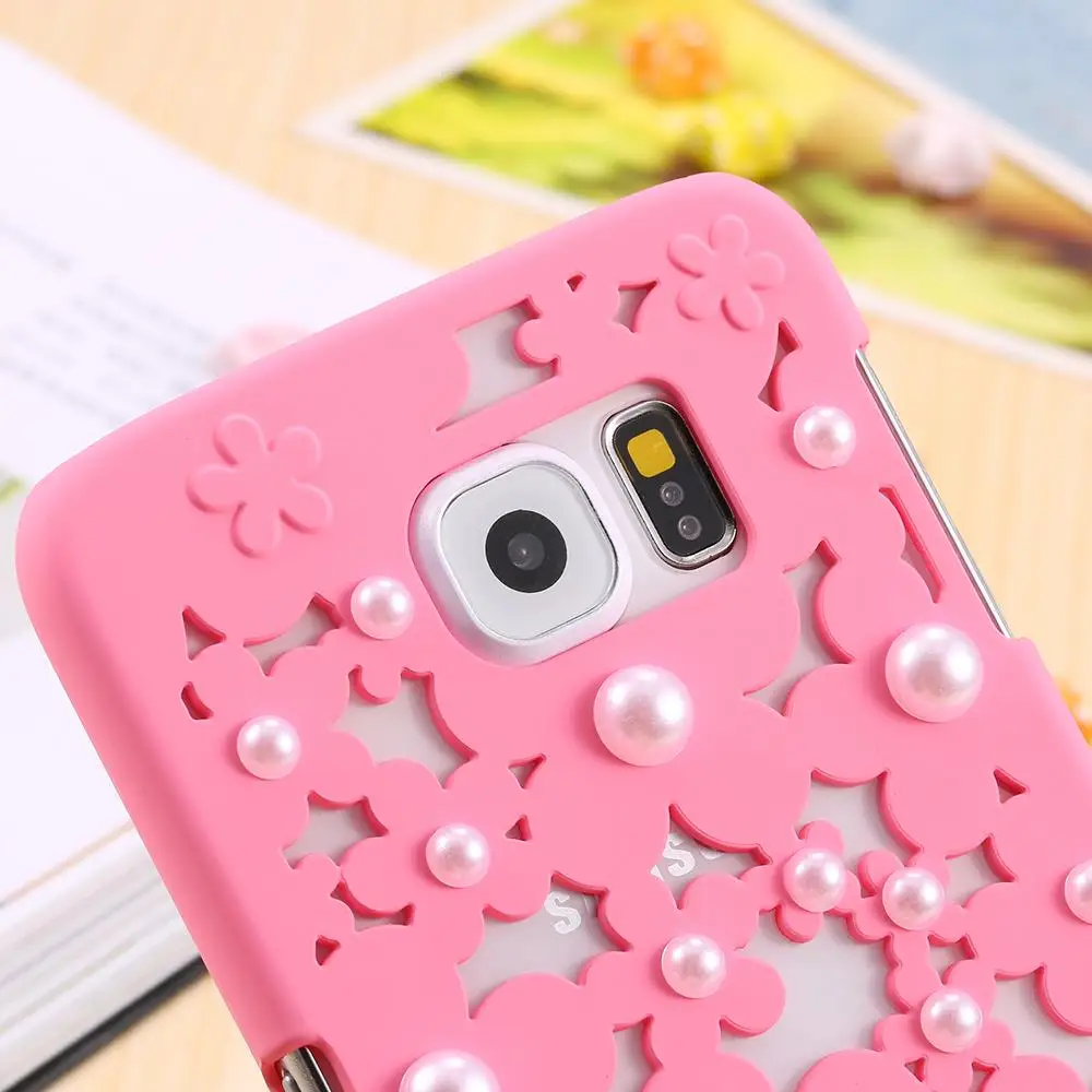 Чехол kisscase для iPhone 6 6s 7 Plus 5 5S SE чехол с милым цветком и жемчугом задняя крышка Samsung
