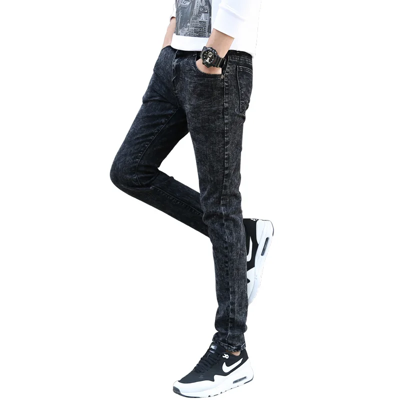 Men Jeans Slim Fit Four Season Korean Style All-match Fashion Skinny Jeans For Young Men Casual Stretch Straight Denim Pants