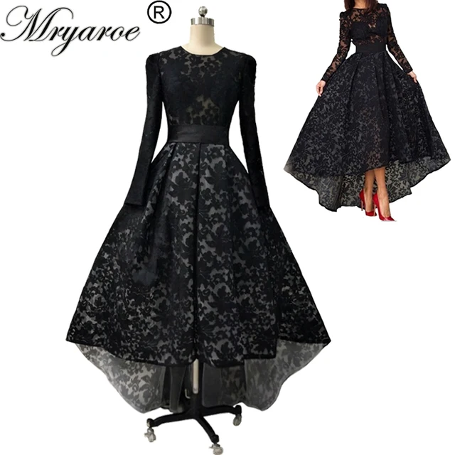 Black Asymmetrical High Low Dresses