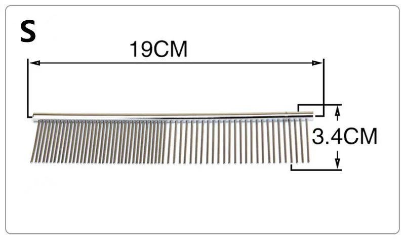 Высокое качество 3 размер триммер Уход Расческа Щетка из нержавеющей стали собака шпилька с подвеской «Кот» расческа для волос