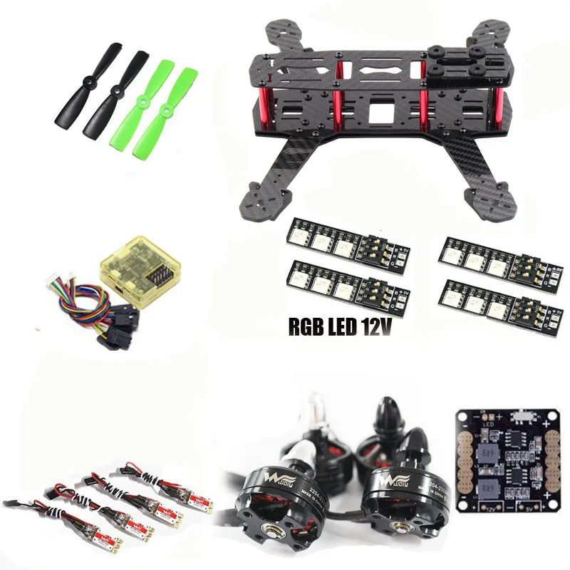

2204 motor ZMR250 QAV250 quadcopter frame kit cc3d Flight Control 12A ESC for cross racing drone FPV