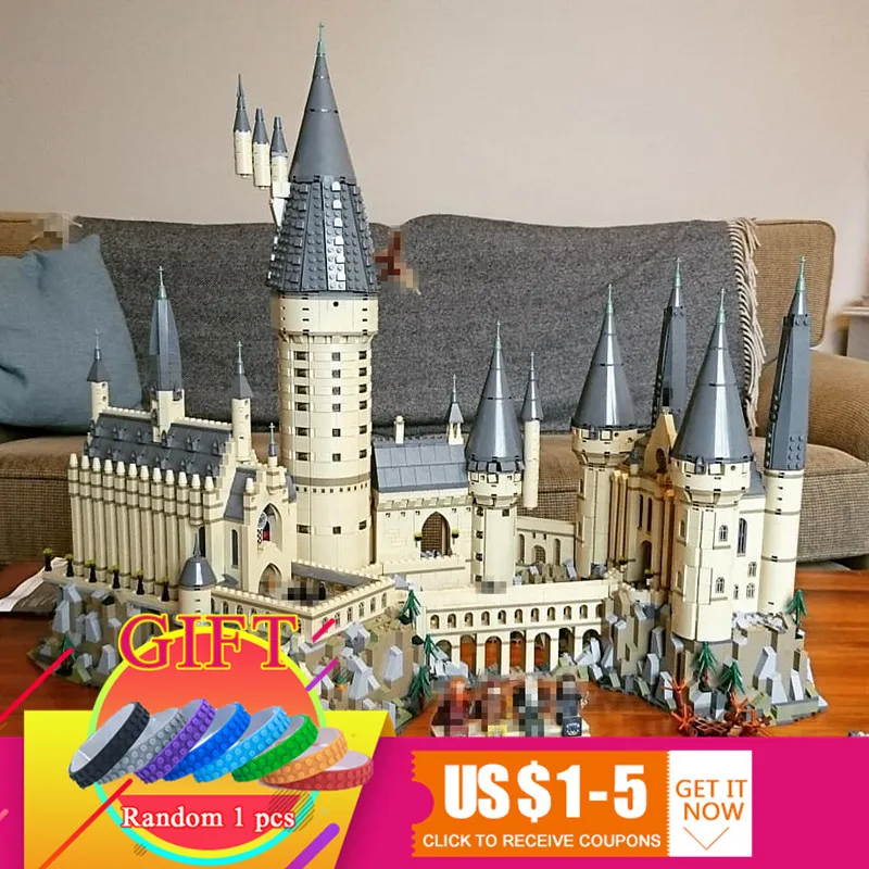 

16060 6742pcs Harry Magic Potter Hogwarts Castle School Building Blocks Bricks Compatible with 71043 Educational Toy Model lepin
