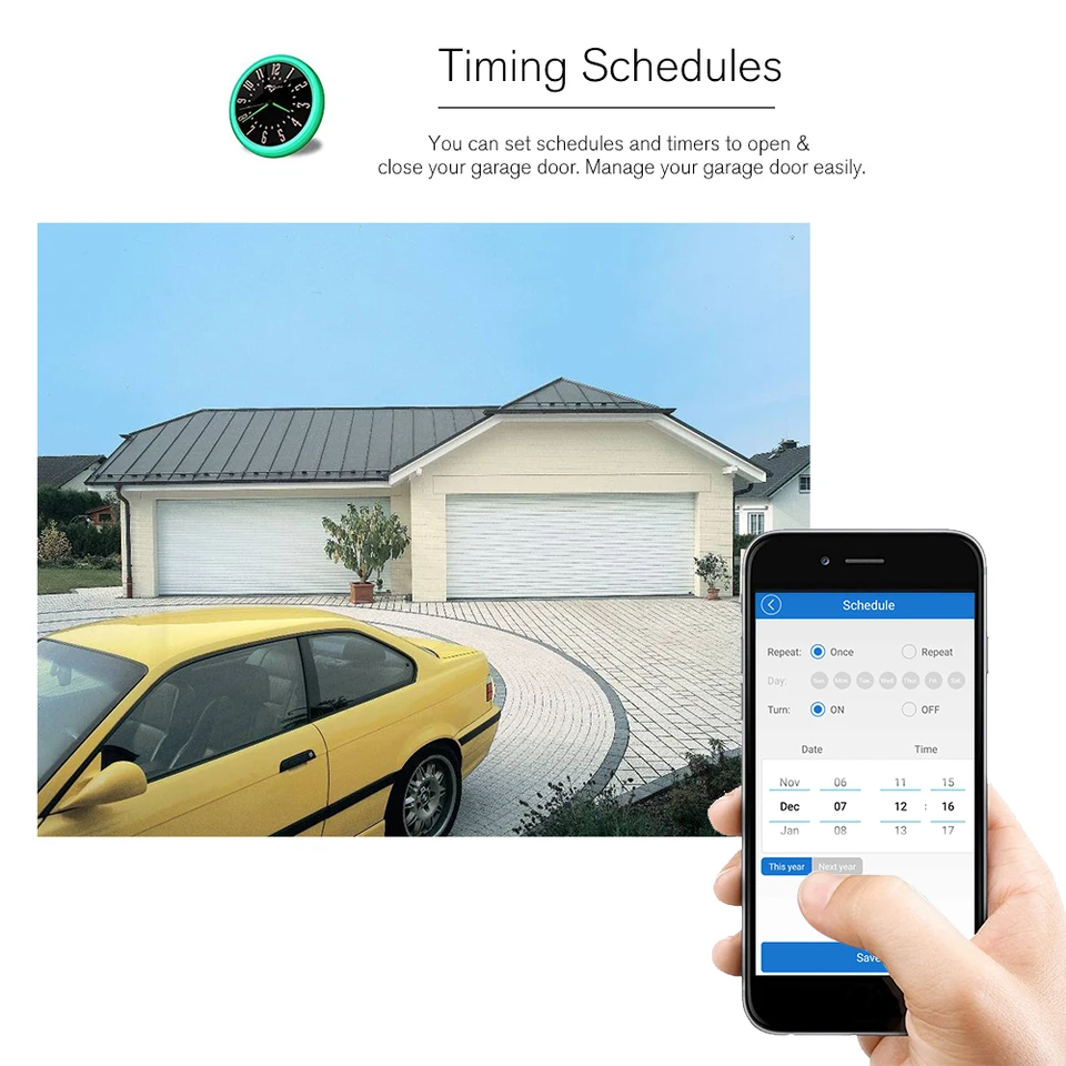 Wifi Smart Switch Garage Door Controller Compatible Garage Door