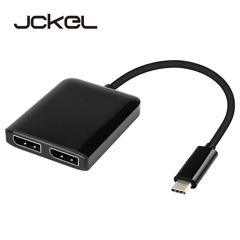 JCKEL 4K 30Hz USB Type C 3 1 to DP Dual Displayport Adapter Type C Video