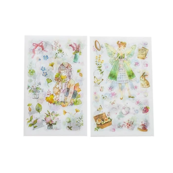 

15pack/lot Cute Pastoral Elves Butterfly Fairy DIY Diary Decoration Sticker Scrapbooking Sticker School Office Supply