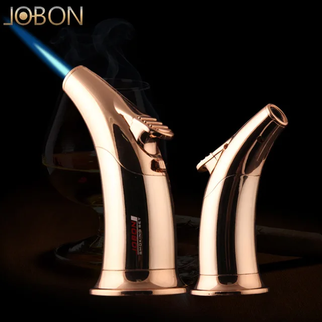 

jobon Creative windproof with safe lock butane gas inflatable lighter multifunction cigar/kitchen strong fire lighter gift pack