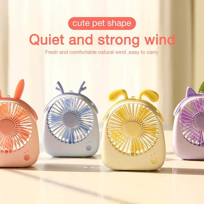 

Cafele Mini USB Air Cooling Fan Rechargeable Portable Fan For Desktop Office PC Computer Portable Handheld 3 Speeds Mute Air fan