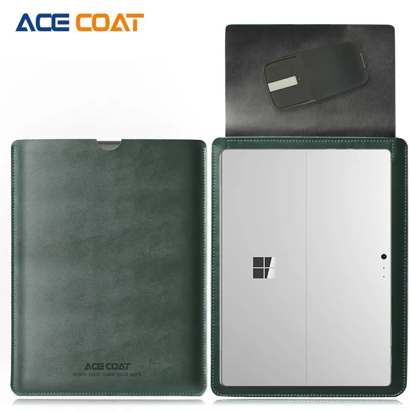 Чехол для ноутбука ACECOAT для microsoft Surface Pro7/Pro6/Pro5, мужская и женская сумка для ноутбука, чехол для ноутбука, для 12,3 дюймового планшета - Цвет: Dark-green