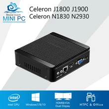 Hly Mini Computer Celeron N2830 J1800 Dual Core Mini PC Windows 10 Celeron N2930 J1900 Quad