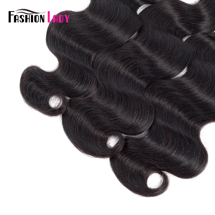 Fashion Lady Pre-Colored Malaysian Human Hair Extensions Body Wave Bundles Natural Color 1/3/4 Bundle Per Pack Non-remy Hair