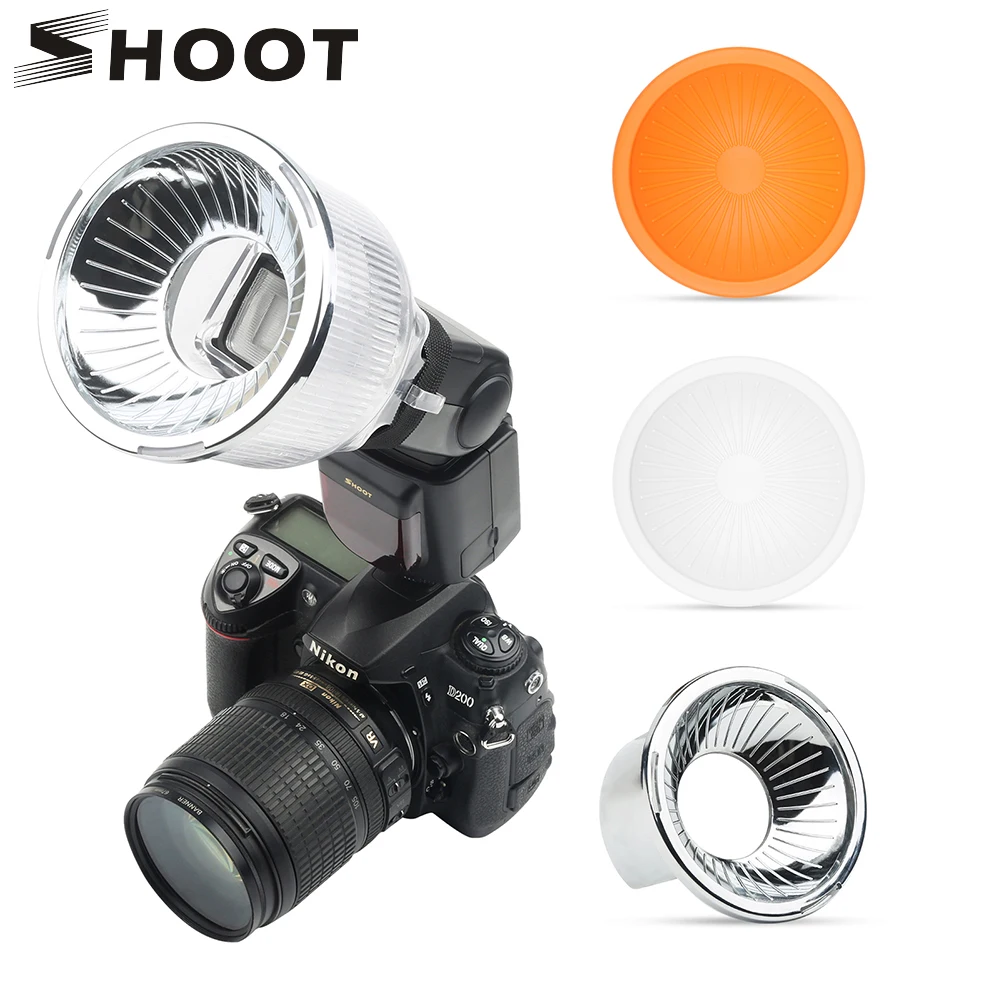 SHOOT Lambancy купольная Вспышка Диффузор для Canon Eos 1200D Nikon D3400 D5300 D750 sony A6000 X3000 DSLR камера Fotografia аксессуар