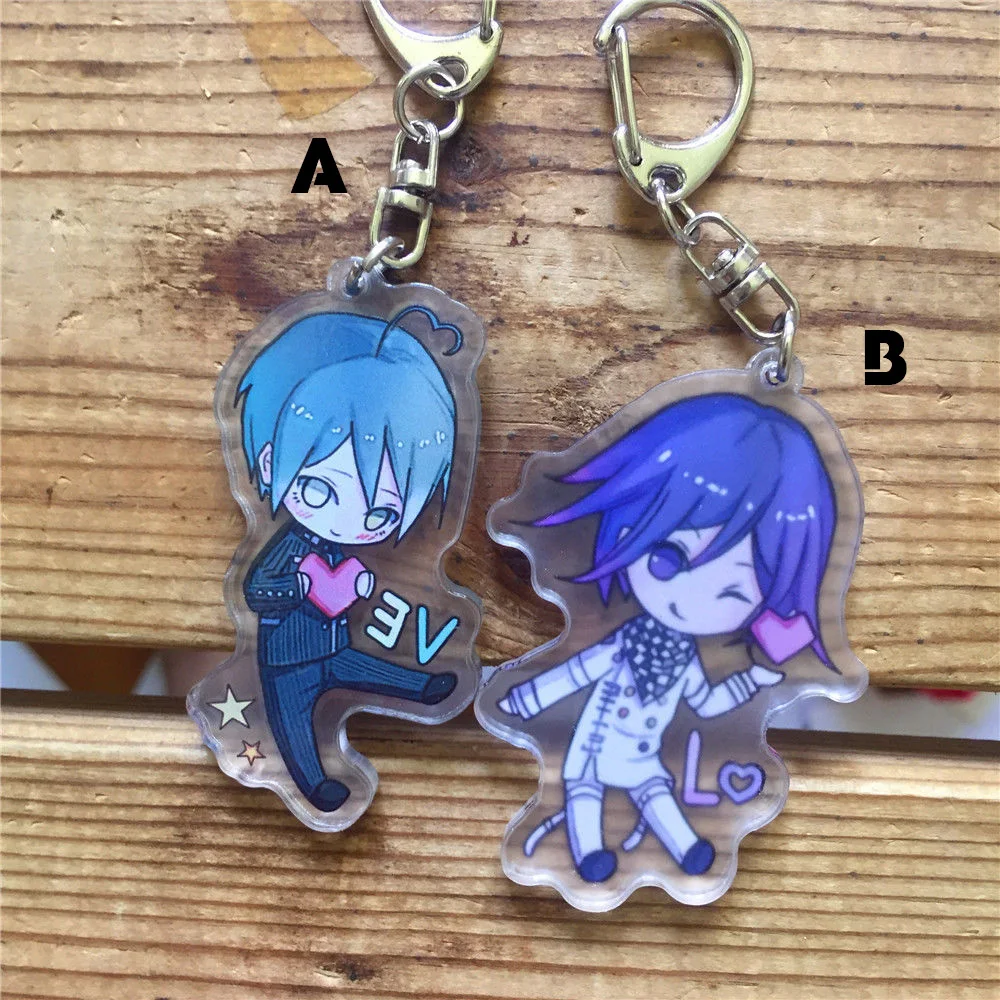 

Danganronpa V3 Ouma Kokichi Love Keyring Keychain Strap Figure Transparent 6cm