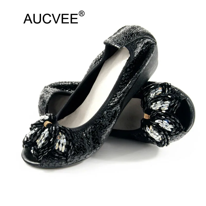 Genuine Leather Luxury Shoes Women Designers Wedges Lady Platform Shoes