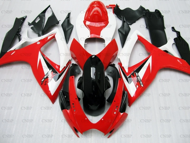 GSXR750 2006 2007 K6 обтекатель Наборы для Suzuki GSXR600 Обтекатели GSX R600 06 красные черные 4