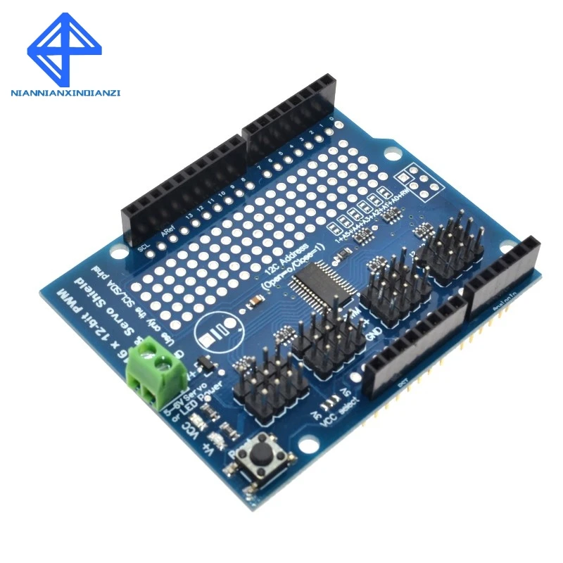 

IIC I2C TB6612 Mosfet Stepper Motor PCA9685 PWM Servo Driver Shield V2 For Arduino Robot PWM Uno Mega R3 Replace L293D