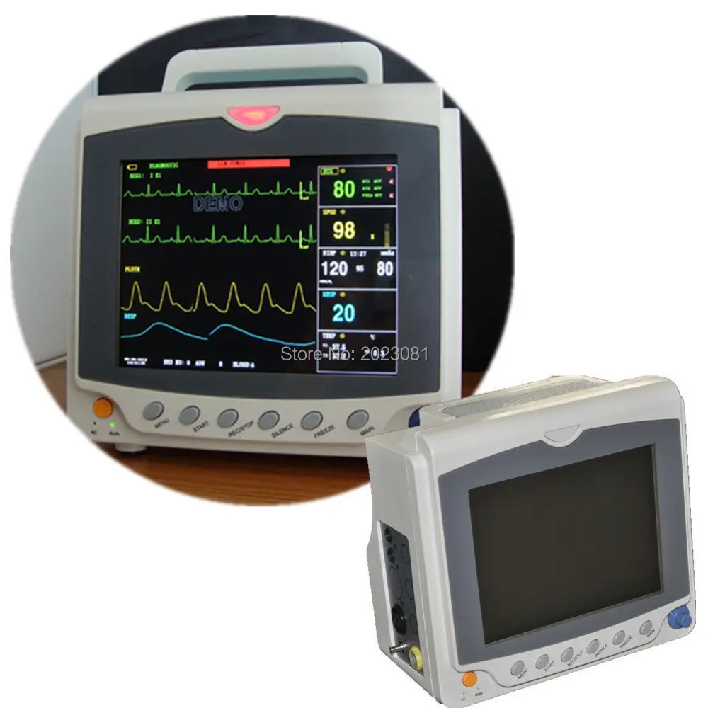 CMS6000C монитор пациента в отделении интенсивной терапии/ЭКГ/NIBP, SPO2, PR, соответственно, температура, 5-параметры, CONTEC
