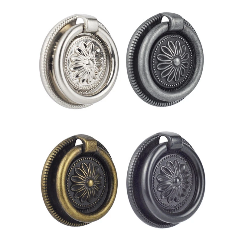 

European drawer antique pull ring small handle 54*13mm