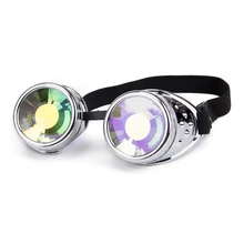 FLORATA – lunettes de soleil colorées Kaleidoscope Arival, lunettes de soleil EDM à lentilles séparées, pour Rave Festival, Steampunk, nouvelle collection 2018