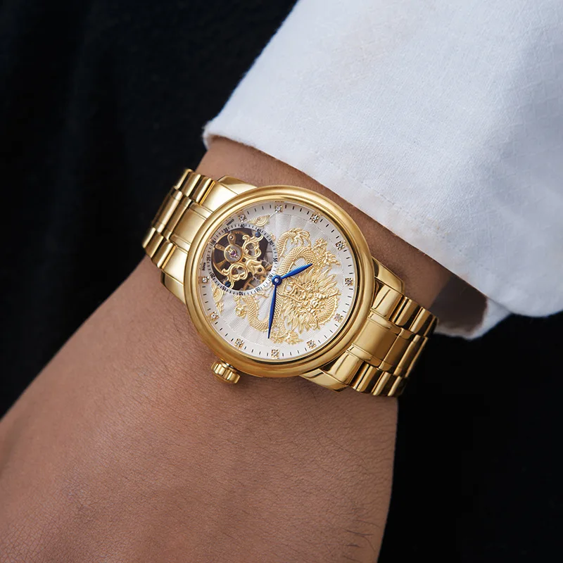 Супер модные механические часы мужские Tourbillon полые маховик натуральный Изумрудный нефрит инкрустация мужские наручные часы 50 м водонепроницаемые часы