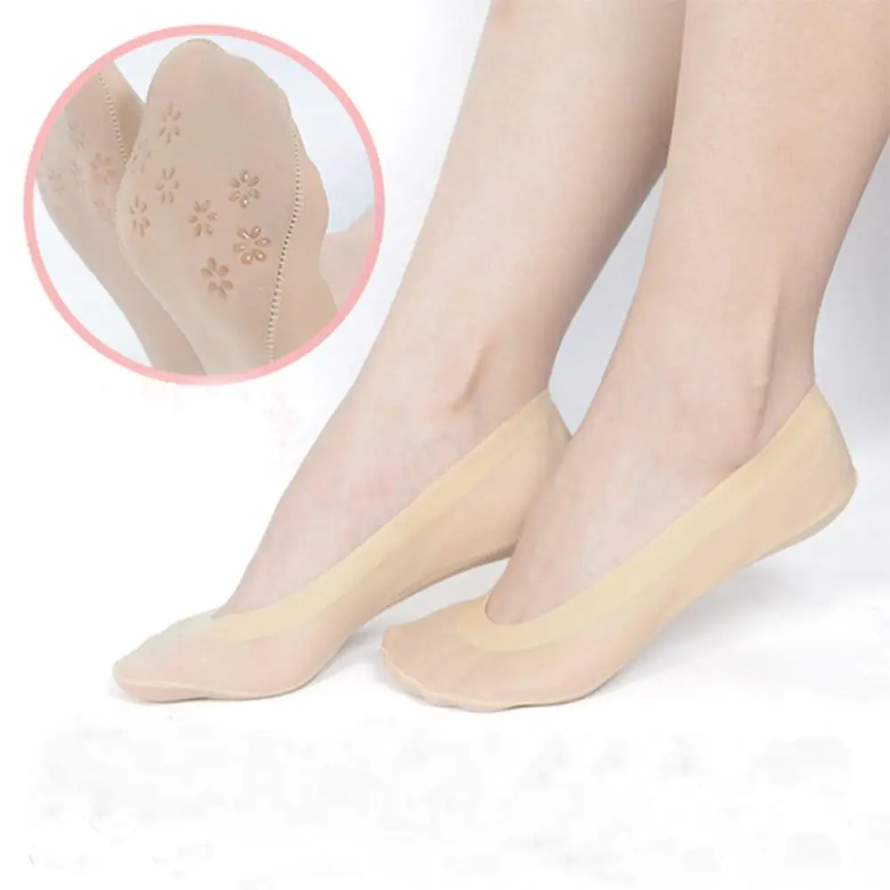

Hot Sale Summer Women Fashion Cotton Boat Socks Antiskid Invisible Liner No Show Peds Low Cut Anti skid Ice Socks