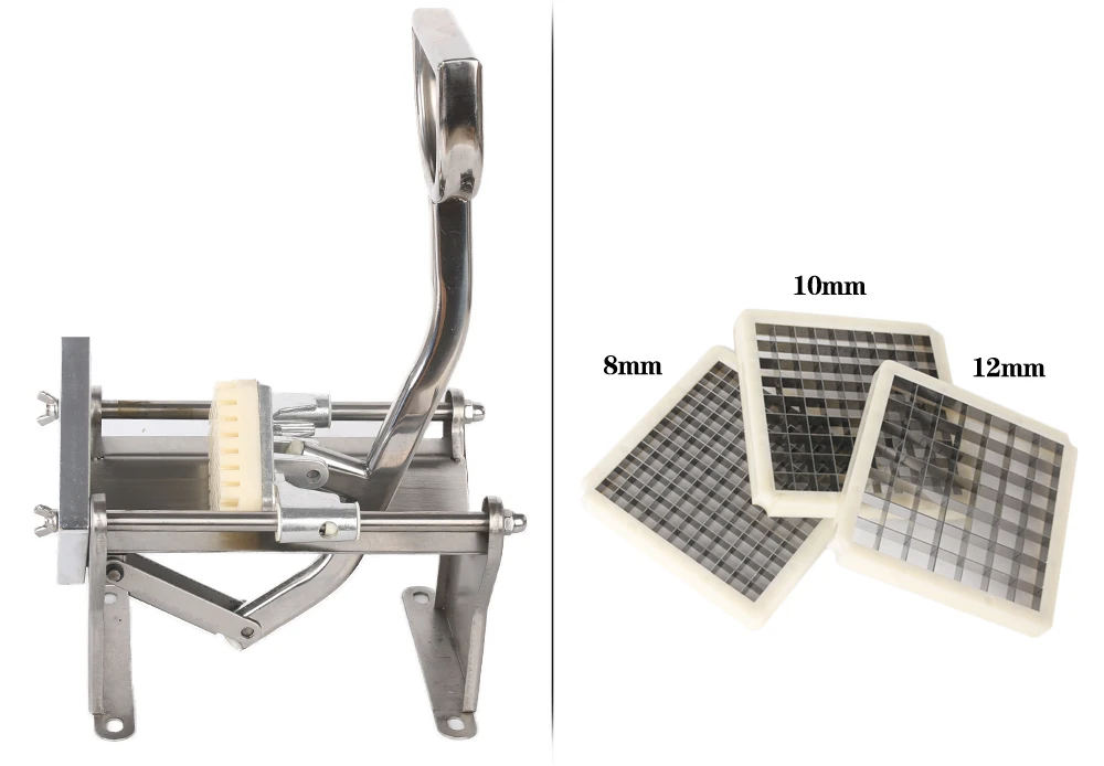 ITOP руководство картофельных чипсов фрезы картофеля-фри машина для резки картофеля моркови Нержавеющая сталь овощи фрукты ножа для резки ломтиками в комплект входят 3 лезвия